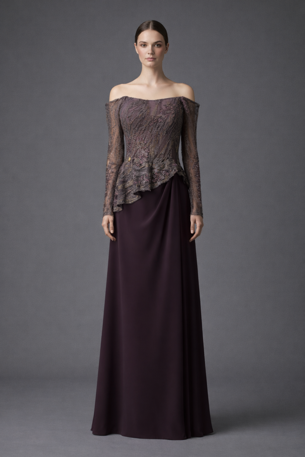 فستان سهرة ليلكي مقاس M,L